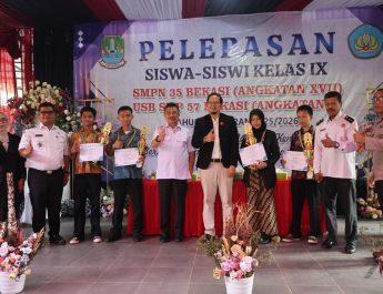 Pesan Plh Wali Kota Harris Bobihoe Kepada Lulusan SMPN 35 Kota Bekasi
