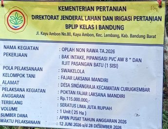 KelompokTani Fajar Laksana Mandiri Desa Sindangraja Garap Proyek Pembangunan OPLAH Non Rawa Dari KEMENTAN