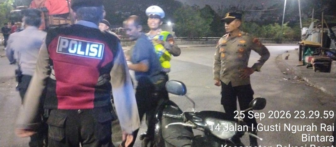 Jaga Jakarta On The Spot, Gelar Razia Stasioner dan Patroli Polsek Bekasi Barat cegah Kejahatan Jalanan