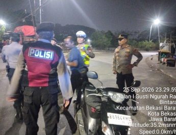 Jaga Jakarta On The Spot, Gelar Razia Stasioner dan Patroli Polsek Bekasi Barat cegah Kejahatan Jalanan