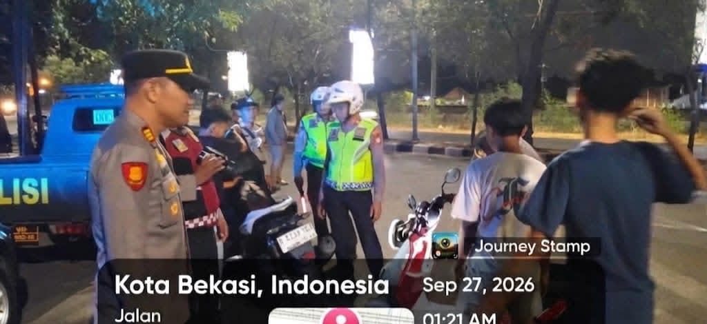 Jaga Jakarta On The Spot, Berikan Rasa Aman Masyarakat Kapolsek Bekasi Barat Pimpin Razia Stasioner dan Patroli
